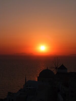 Coucher de soleil à Santorin