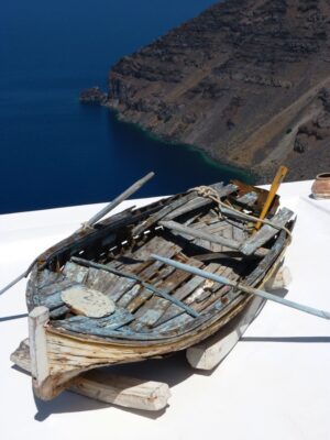 Barque à Santorin