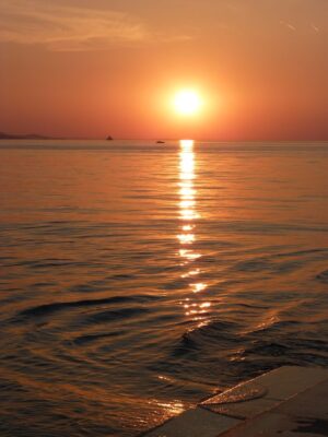 Coucher de soleil à Zadar