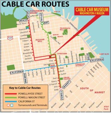 Carte cable car de San Frnacisco