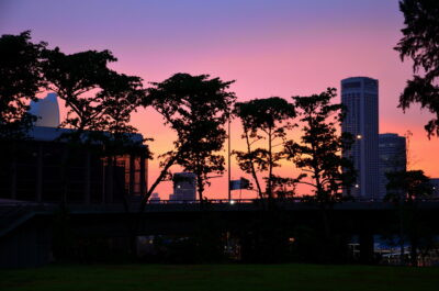 Coucher de soleil à Singapour