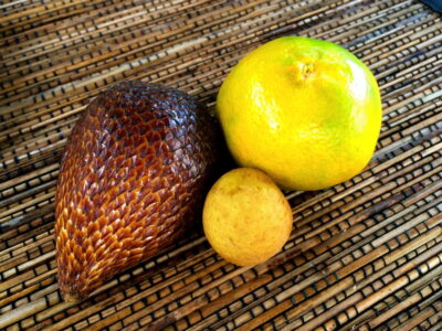 Fruits à Bali dont le snake fruit appelé salak