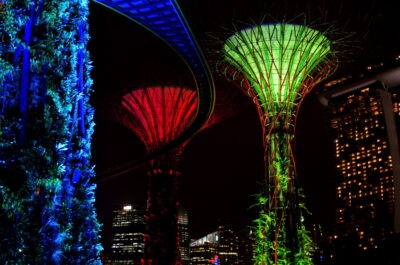 Gardens by the Bay by night