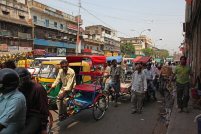 Circulation à Chandni chowk (Old Delhi)