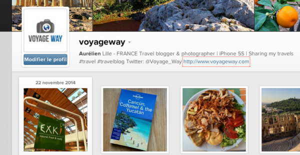 Instagram blog voyage