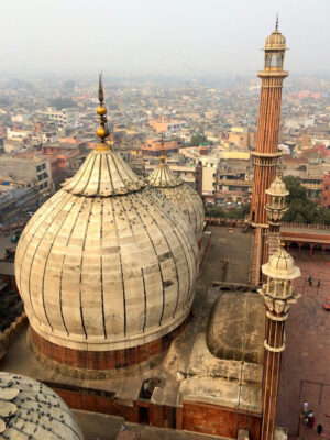 Vue depuis le minaret de la Jama Masjid de Delhi