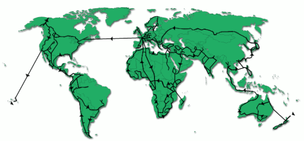 Premier tour du monde d'André Brugiroux