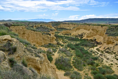 Canyon dans le désert des Bardenas