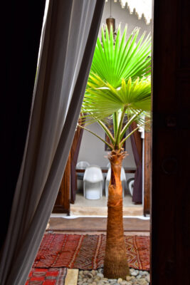 Patio du riad Azahra à Rabat