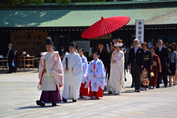 Mariage shinto au sanctuaire Meiji (Meiji jingu)