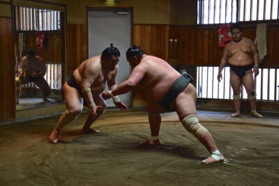 Entraînement de sumo à Tokyo