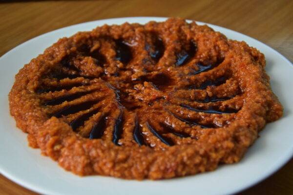 Muhammara: purée de poivron et mélasse de grenade