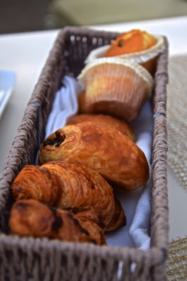 Viennoiseries chaudes au petit déjeuner du Palazzo Manfredi