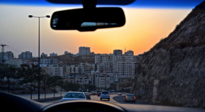 Sunset en voiture à Amman