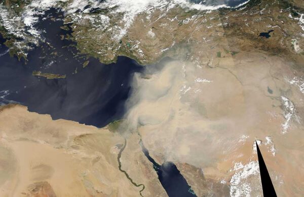 Tempête de sable au Moyen Orient en septembre 2015