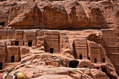 Façades de Pétra en Jordanie