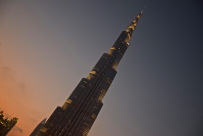 Burj Khalifa au coucher de soleil