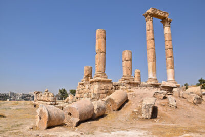 Ruines du temple d'Hercule à Amman