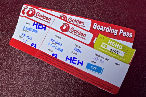 Boarding pass - Myanmar