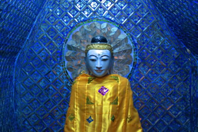Statue à la pagode Shwedagon