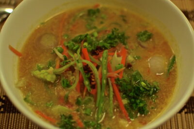 Coconut vegetables soup