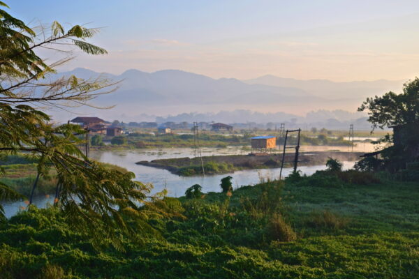 Vue sur le lac Inle depuis le Thahara Inle Heritage