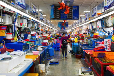 Marché aux poissons de Jagalchi à Busan