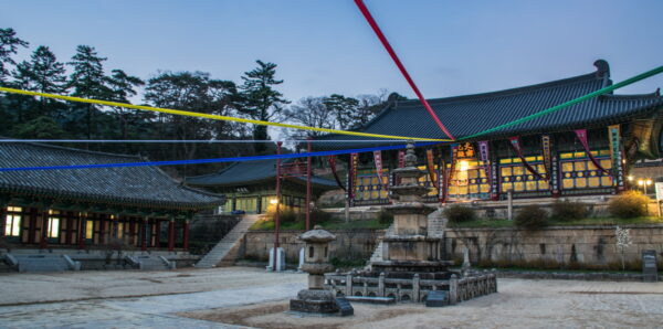 Début de soirée au temple Haeinsa