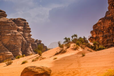 Ciel chargé dans le Wadi Rum