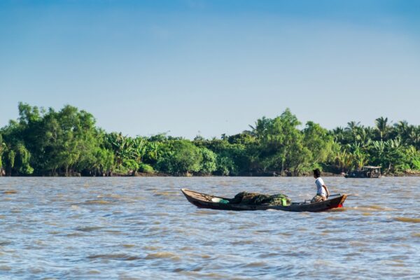 Bateau sur le delta du Mékong au Vietnam