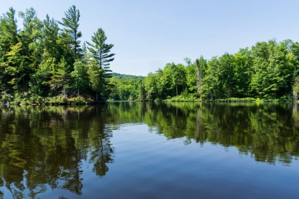 Lac dans le parc du Mont Orford