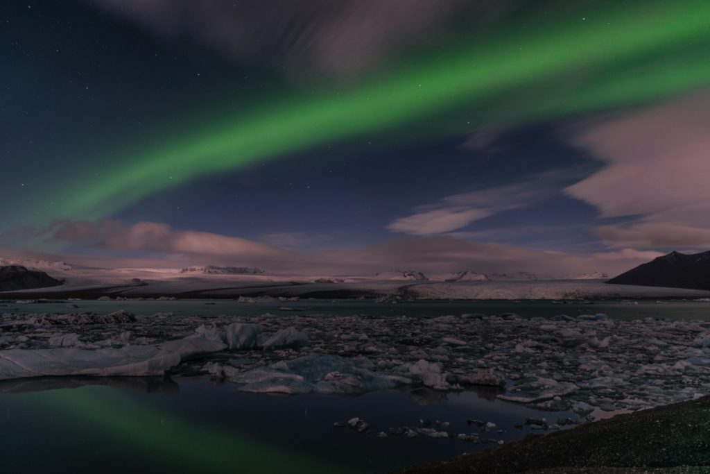 Aurores boréales en Islande