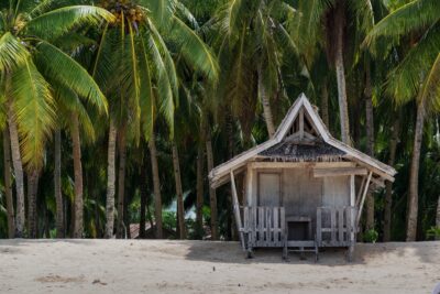 Cabanon en bord de mer aux Philippines