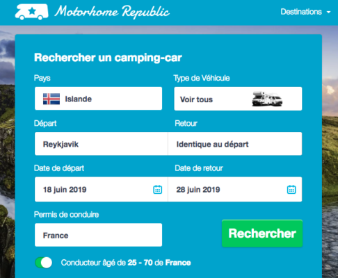 Location de van ou camping car en Islande