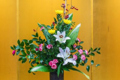 Ikebana dans un ryokan de Yumura