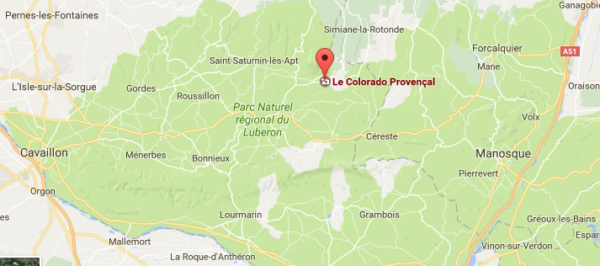 Carte du Colorado provençal