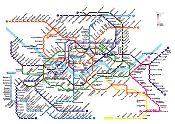 Plan du métro de Séoul