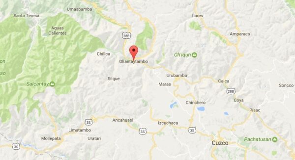 Plan Ollantaytambo au Pérou