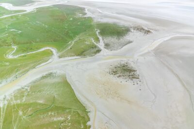 Baie du Mont-Saint-Michel vue du ciel