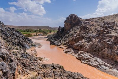 Oued Dadès à proximité de l'oasis de Sidi Flah