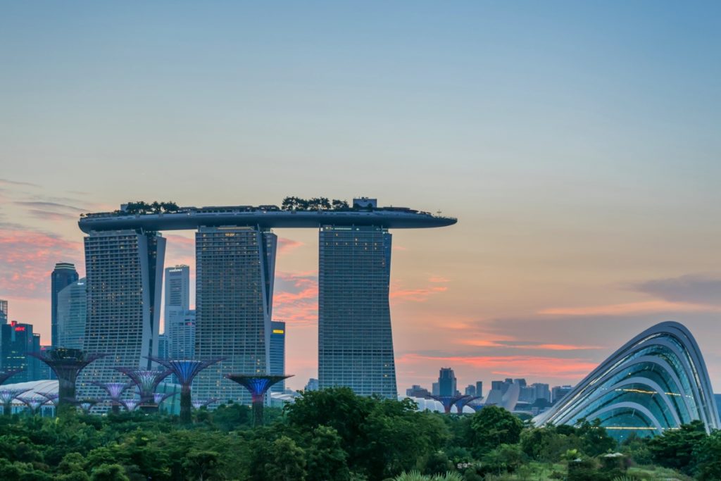 Coucher de soleil à Singapour