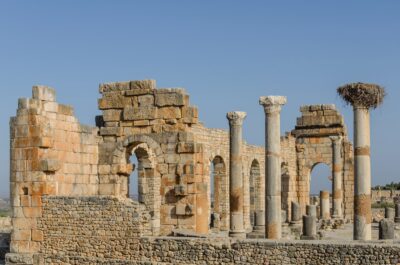 Ruines romaines de Volubilis au Maroc