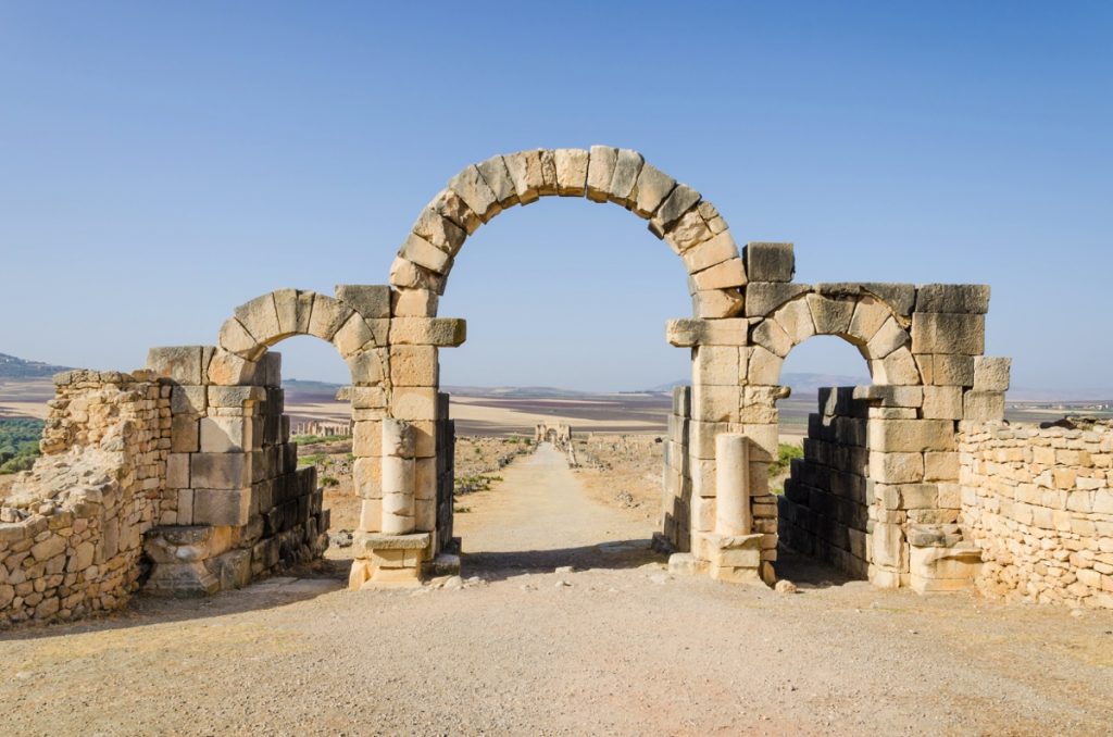 Ruines de Volubilis au Maroc