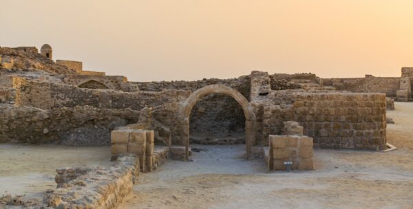 Coucher de soleil dans le Qal'at al Bahrain