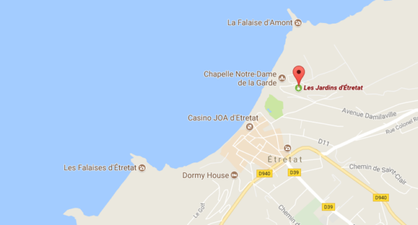 Carte des Jardins d'Etretat