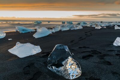 Diamond beach à Jokulsarlon