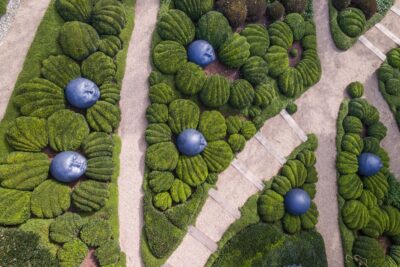 Jardins d'Etretat vue depuis un drone