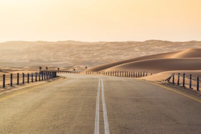 Fin de journée sur les routes du Rub al Khali