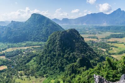 Panorama après une randonnée à Vang Vieng au Laos