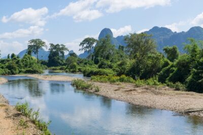 Paysage de Vang Vieng au Laos